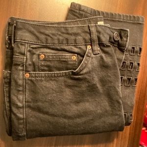 Topshop Moto black pants with cutouts